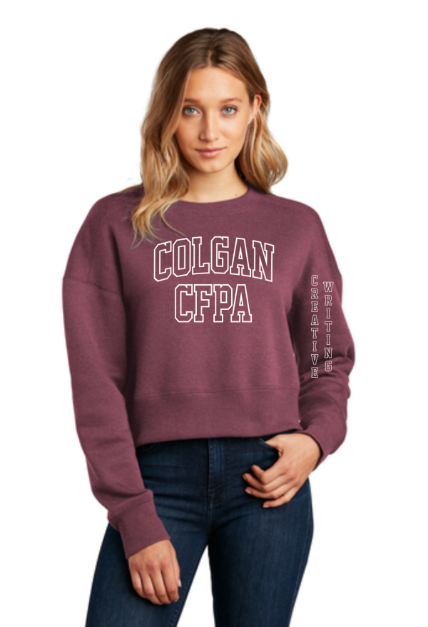 Collegiate Crop Sweatshirt with Concentration Online now