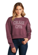 Collegiate Crop Sweatshirt with Concentration Online now