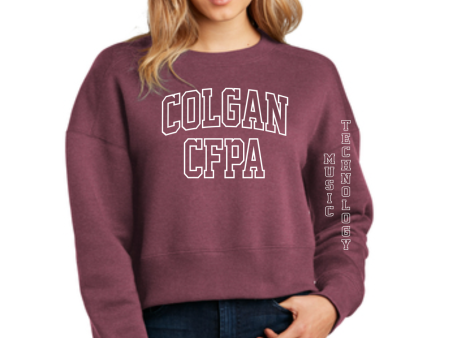 Collegiate Crop Sweatshirt with Concentration Online now