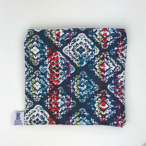 Blue Damask Reusable Snack Bag Discount