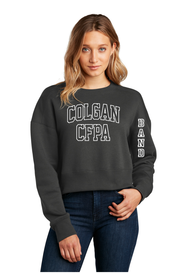 Collegiate Crop Sweatshirt with Concentration Online now