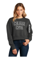 Collegiate Crop Sweatshirt with Concentration Online now