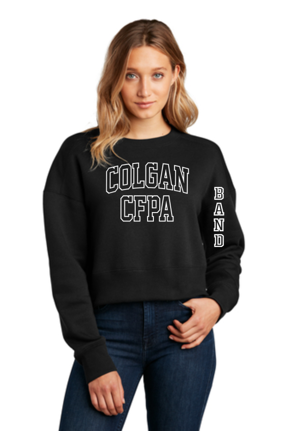 Collegiate Crop Sweatshirt with Concentration Online now