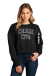 Collegiate Crop Sweatshirt with Concentration Online now