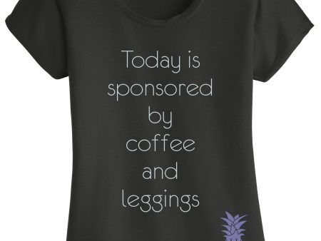 Coffee and Leggings Graphic Tee Cheap