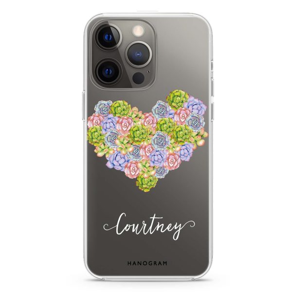 Floral Heart iPhone 13 Pro Max Ultra Clear Case For Cheap