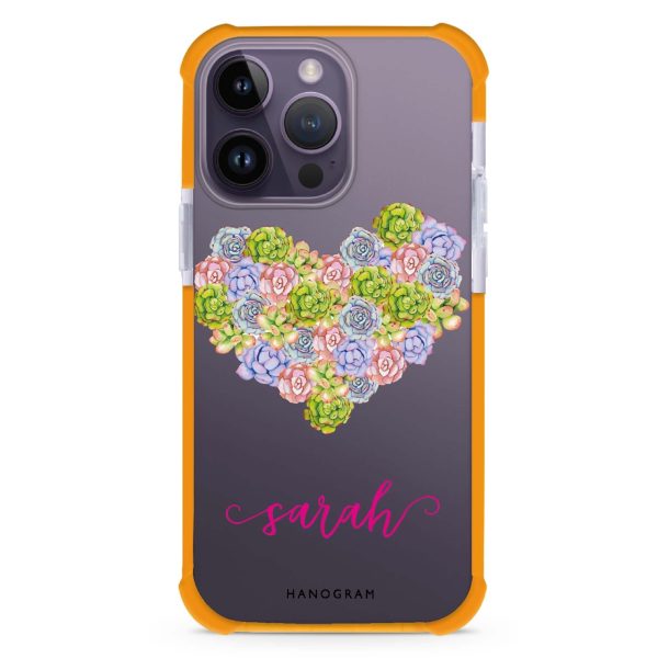 Floral Heart iPhone 12 Pro Ultra Shockproof Case For Cheap