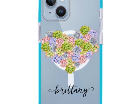 Floral Heart iPhone 13 MagSafe Compatible Ultra Shockproof Case For Discount