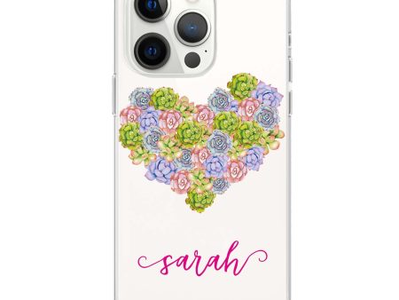 Floral Heart iPhone 13 Pro Max Ultra Clear Case For Cheap