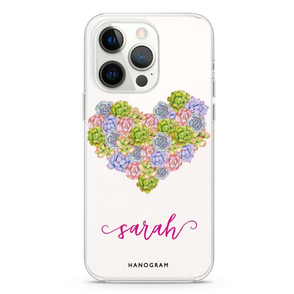 Floral Heart iPhone 13 Pro Max Ultra Clear Case For Cheap