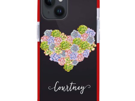 Floral Heart iPhone 13 Ultra Shockproof Case For Sale