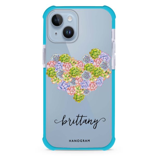 Floral Heart iPhone 13 Ultra Shockproof Case For Sale