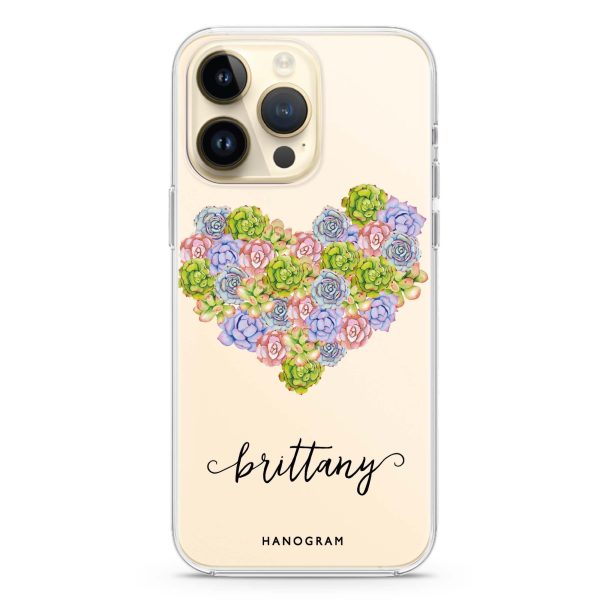 Floral Heart iPhone 13 Pro Max Ultra Clear Case For Cheap