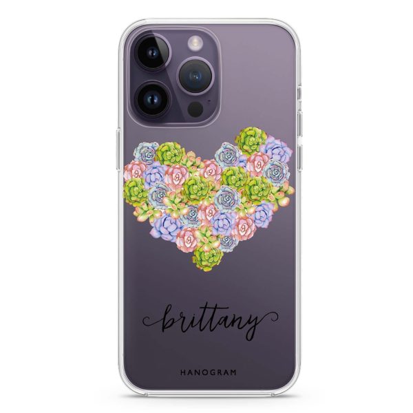 Floral Heart iPhone 13 Pro Max Ultra Clear Case For Cheap