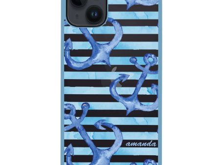 Blue Anchor iPhone 14 Impact Guard Bumper Case For Sale