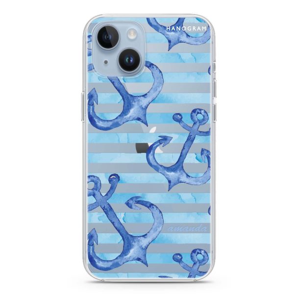 Blue Anchor iPhone 13 Ultra Clear Case Hot on Sale