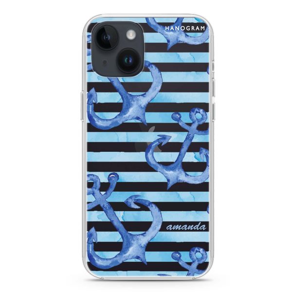 Blue Anchor iPhone 13 Ultra Clear Case Hot on Sale