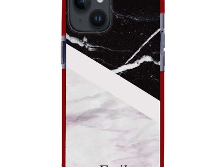 Black & White Marble iPhone 14 Plus Ultra Shockproof Case Hot on Sale