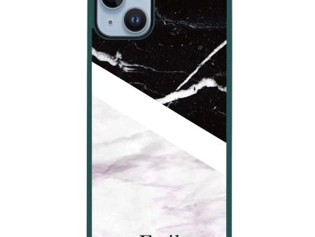 Black & White Marble iPhone 13 Mini Impact Guard Bumper Case Online now