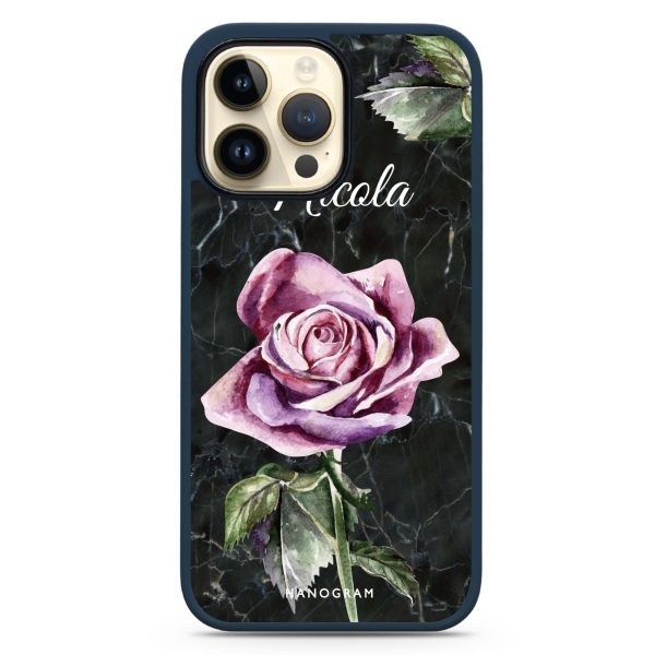 Black Marble Rose iPhone 13 Pro Impact Guard Bumper Case Cheap