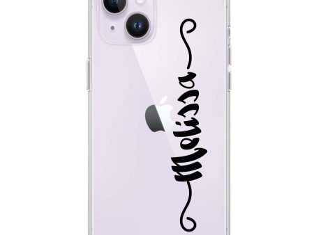 Casual Vertical Name iPhone 14 Plus Ultra Clear Case on Sale