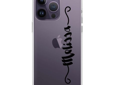 Casual Vertical Name iPhone 14 Pro Max Ultra Clear Case Hot on Sale