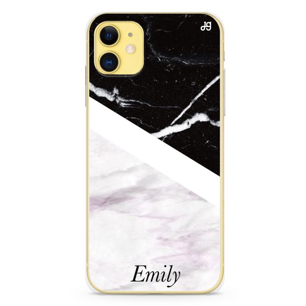 Black & White Marble iPhone 11 Ultra Clear Case on Sale