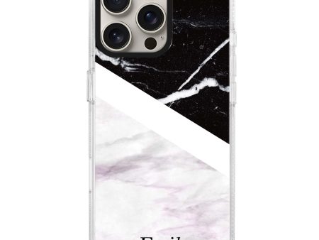 Black & White Marble iPhone 14 Pro Max MagSafe Compatible Ultra Clear Case Online now