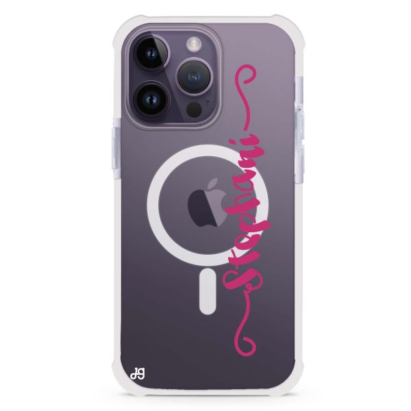 Casual Vertical Name iPhone 14 Pro MagSafe Compatible Ultra Shockproof Case Online now