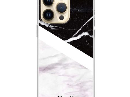 Black & White Marble iPhone 13 Pro Max MagSafe Compatible Ultra Clear Case Discount