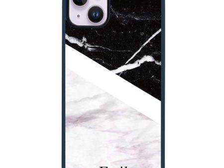 Black & White Marble iPhone 14 MagSafe Compatible Impact Guard Bumper Case Online Hot Sale