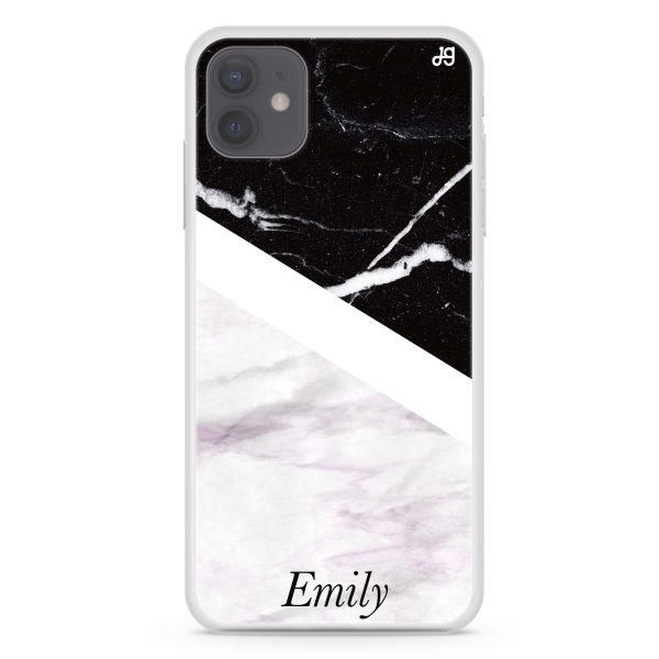 Black & White Marble iPhone 12 mini Ultra Clear Case Fashion