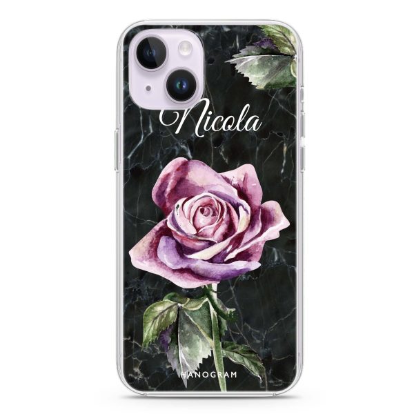 Black Marble Rose iPhone 13 Ultra Clear Case Online now