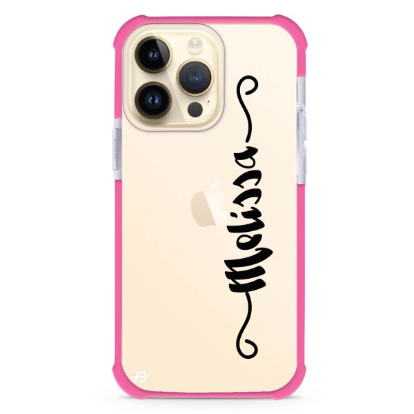 Casual Vertical Name iPhone 14 Pro Max Ultra Shockproof Case For Sale