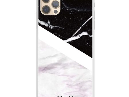 Black & White Marble iPhone 12 Pro Max Ultra Clear Case Fashion