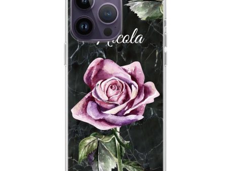 Black Marble Rose iPhone 12 Pro MagSafe Compatible Ultra Clear Case For Discount