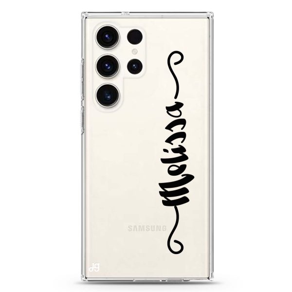 Casual Vertical Name Samsung Galaxy Ultra Clear Case For Cheap