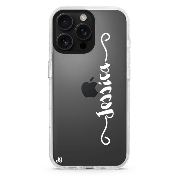 Casual Vertical Name iPhone 14 Pro Ultra Clear Case Online Sale