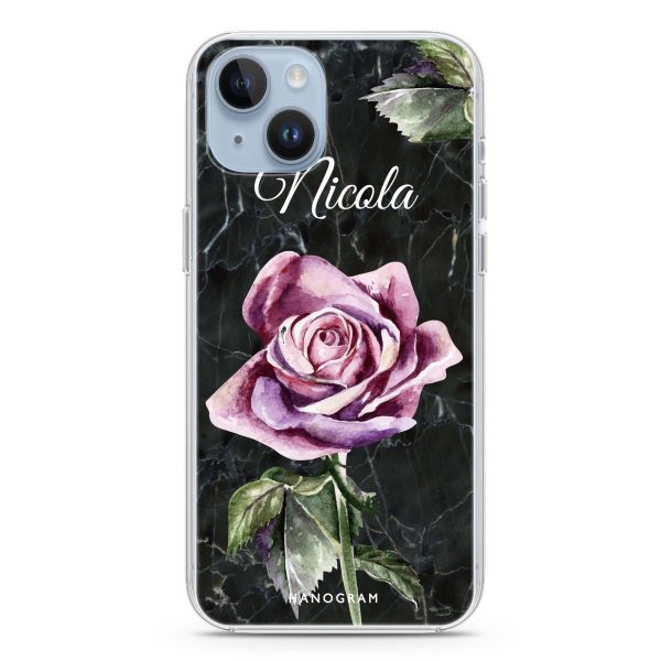 Black Marble Rose iPhone 13 Ultra Clear Case Online now