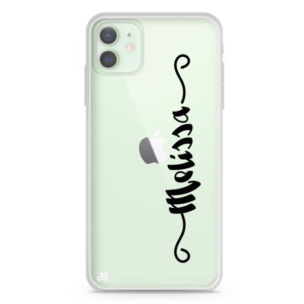 Casual Vertical Name iPhone 12 Ultra Clear Case Online Sale