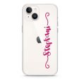 Casual Vertical Name iPhone 14 Plus Ultra Clear Case on Sale