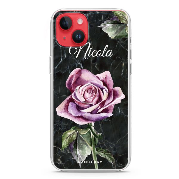 Black Marble Rose iPhone 13 Ultra Clear Case Online now