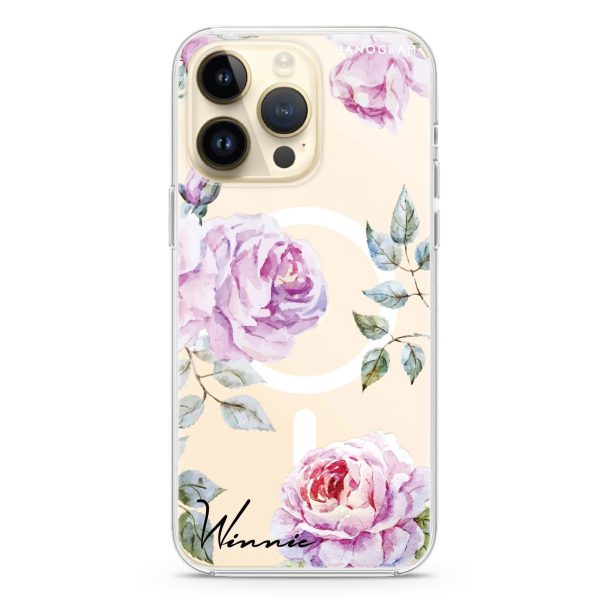 Classic Floral iPhone 13 Pro MagSafe Compatible Ultra Clear Case For Cheap