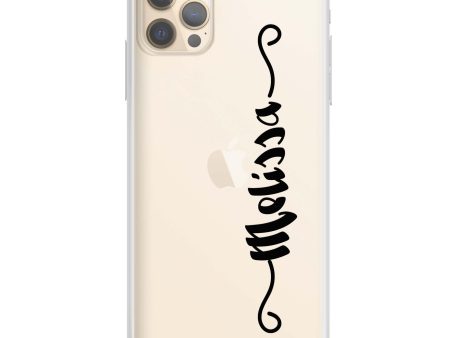 Casual Vertical Name iPhone 12 Pro Ultra Clear Case Discount