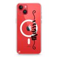 Casual Vertical Name iPhone 14 Plus MagSafe Compatible Ultra Clear Case on Sale