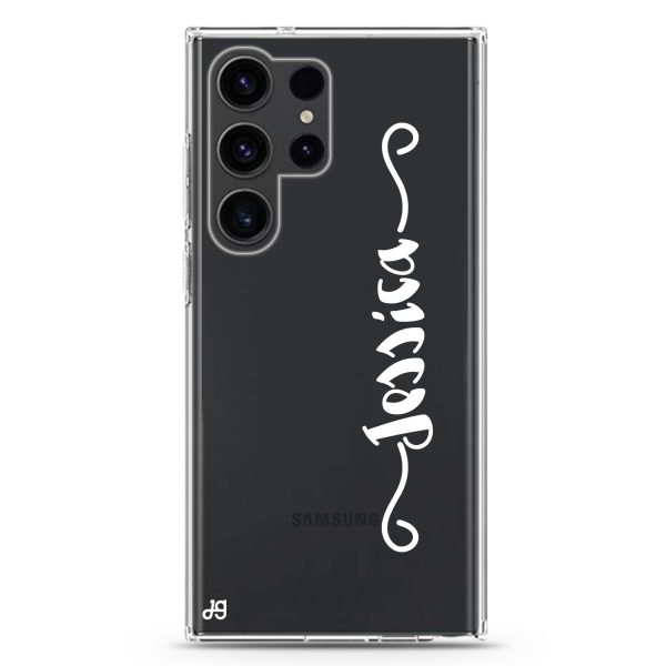 Casual Vertical Name Samsung Galaxy Ultra Clear Case For Cheap