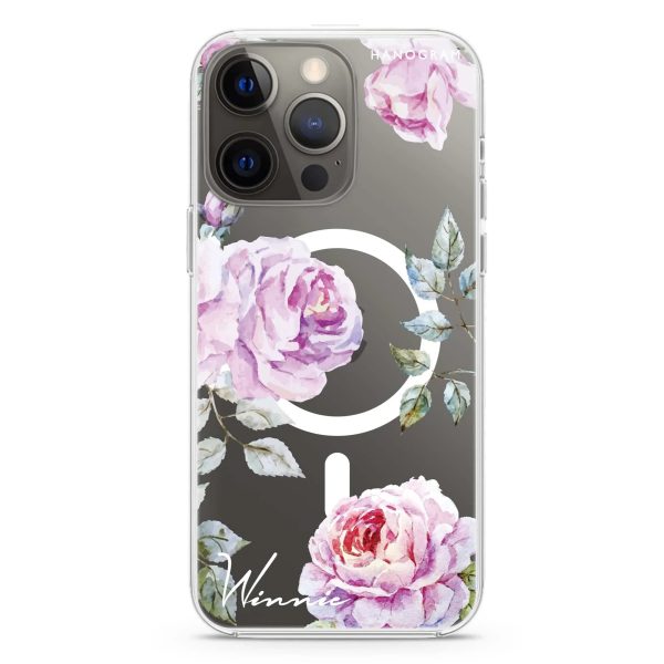 Classic Floral iPhone 12 Pro Max MagSafe Compatible Ultra Clear Case Cheap