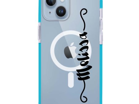 Casual Vertical Name iPhone 14 Plus MagSafe Compatible Ultra Shockproof Case Online