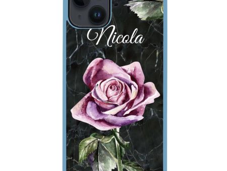 Black Marble Rose iPhone 13 Mini Impact Guard Bumper Case Cheap