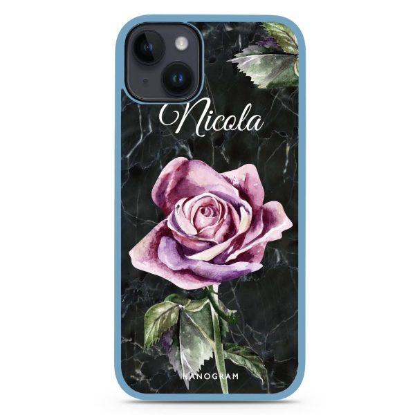 Black Marble Rose iPhone 13 Mini Impact Guard Bumper Case Cheap